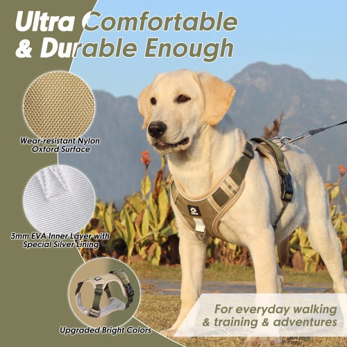 Slitesterk hundesele i nylon i 4 farger S-XL