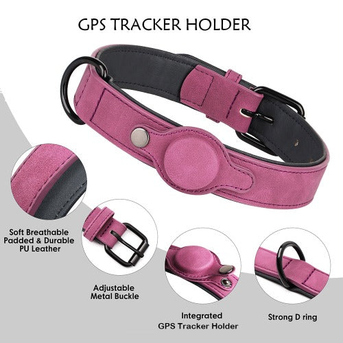 GPS tracker holder halsbånd til hund, halsbånd til GPS tracker i 3 farger M-XL