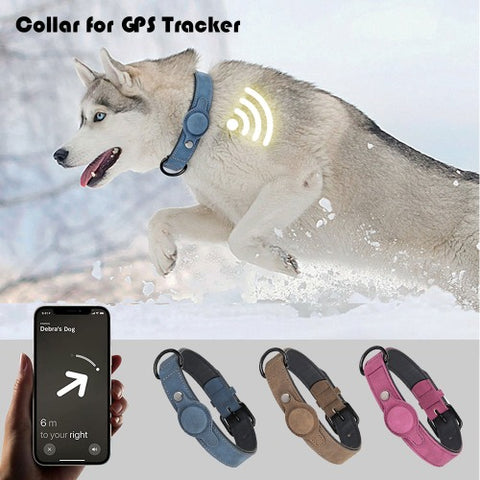 GPS tracker holder halsbånd til hund, halsbånd til GPS tracker i 3 farger M-XL