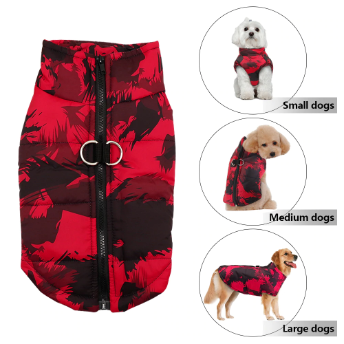 Basic hundedekken med glidelås til store hunder i 3 farger S-6XL