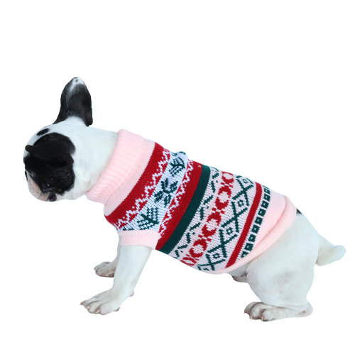 Vintertrykt strikke genser, mariusgenser til hund i 3 farger S-XXL