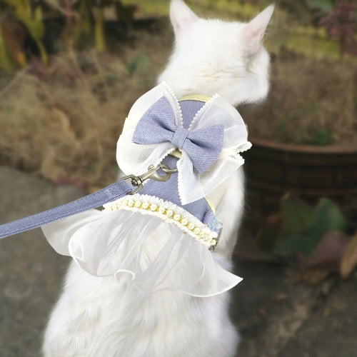 Fairy kjole sele for liten hund eller katt i 3 farger XS-M