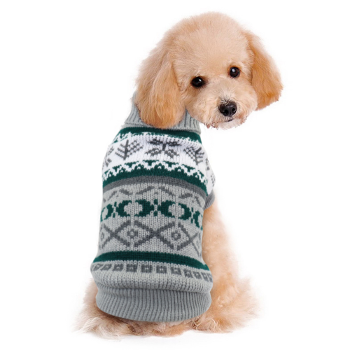 Vintertrykt strikke genser, mariusgenser til hund i 3 farger S-XXL