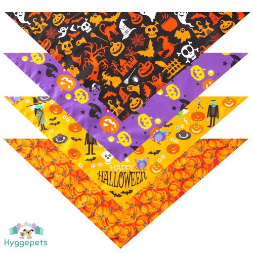 Halloween bandana hundeskjerf kostym tilbehør i 4 farger