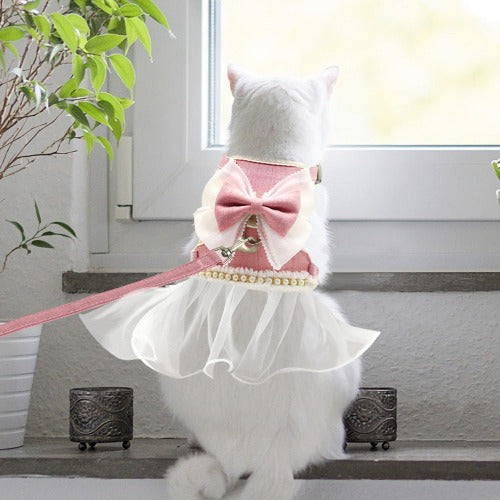 Fairy kjole sele for liten hund eller katt i 3 farger XS-M