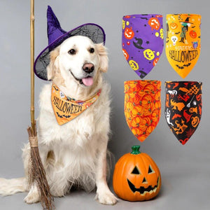 Halloween bandana hundeskjerf kostym tilbehør i 4 farger skjerf til hund