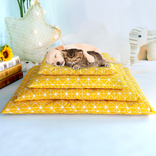 Minimalistisk mønstret myk madrass pute teppe til hund i 2 farger S-XL