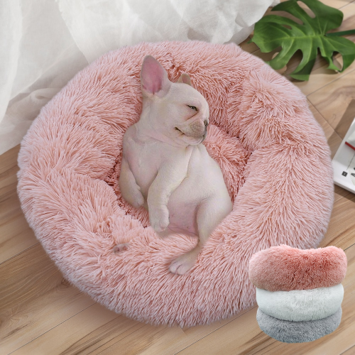 Donut seng, rundt luftig puffeseng til hunder og katter i 11 farger XS-XXL