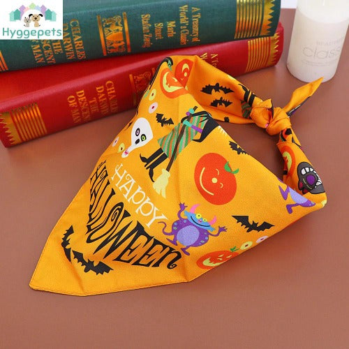 Halloween bandana hundeskjerf kostym tilbehør i 4 farger