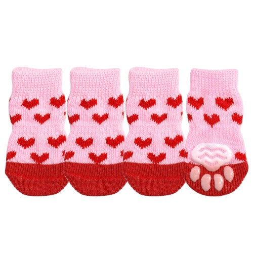 Cute anti-slip knit socks in 3 colors S-L - personalized custom engraved id tag dog cat collar personlig tilpasset gravere hund katt halsbånd 