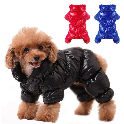 Puffy lakk vinteroverall til hund i 5 farger XS-XXL jumpsuit hund