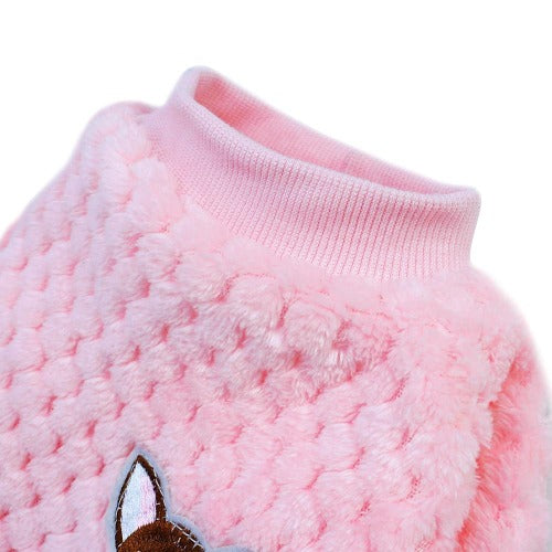 Soft fleece warm pull-on sweater in 2 colors S-XXL - personalized custom engraved id tag dog cat collar personlig tilpasset gravere hund katt halsbånd 