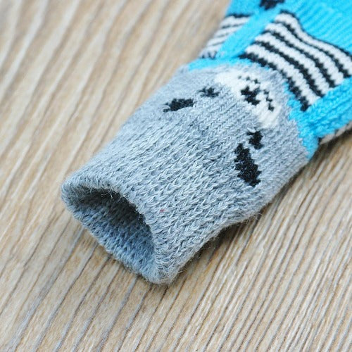 Cute anti-slip knit socks in 3 colors S-L - personalized custom engraved id tag dog cat collar personlig tilpasset gravere hund katt halsbånd 